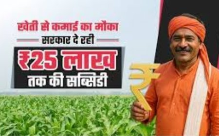 कृषि क्षेत्र में व्यापार शुरू करने के लिए मिलेगा 25 लाख  तक का अनुदान