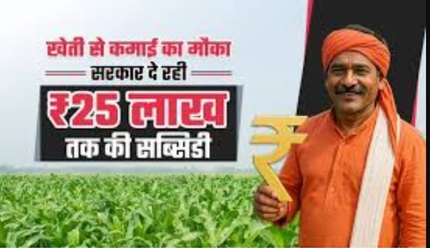 कृषि क्षेत्र में व्यापार शुरू करने के लिए मिलेगा 25 लाख  तक का अनुदान